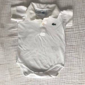 NWOT Lacoste for J Crew White Polo Shirt Onsie